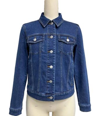 Χρόνια Χρόνια Dark Indigo Design Κλασικό Fit Denim μπλουζάκι κουμπί κάτω εμπρός κλείσιμο