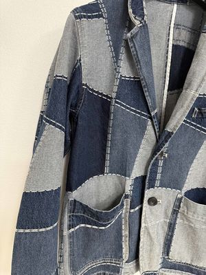 Τρέντυ Jacquard Elements Denim Blazer για μια τολμηρή και κομψή εμφάνιση