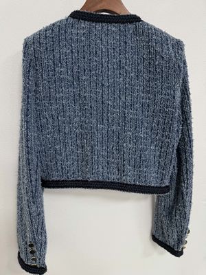 Κλασικό Loose H σχήμα Cut Denim Blazer για μια κολακευτική σιλουέτα